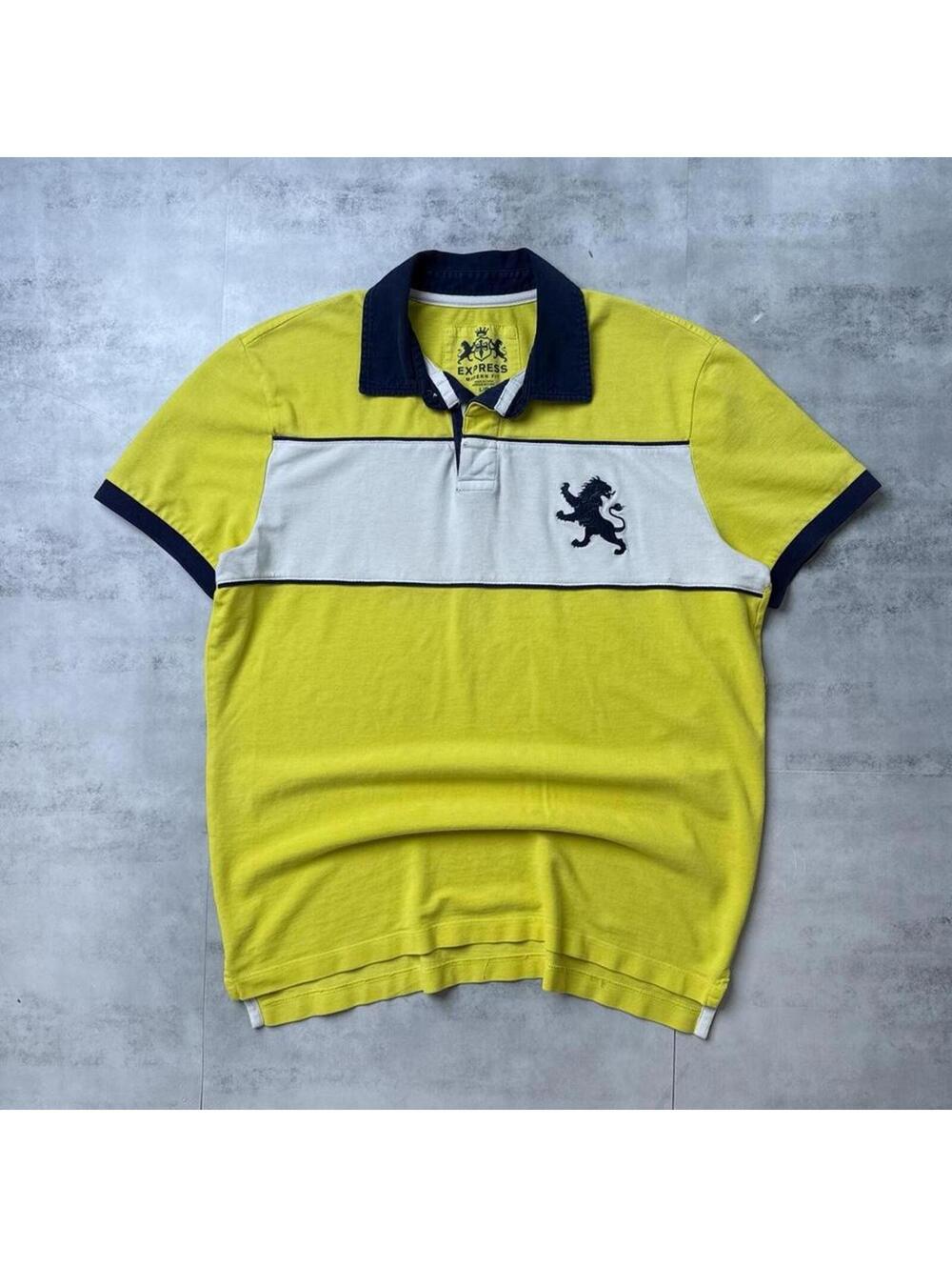 Y2K Express Yellow Logo Grunge Polo shirt